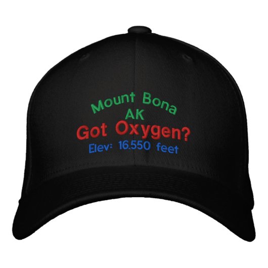 Brodée Casquette d'élévation du mont Bona Alaska (Devant)