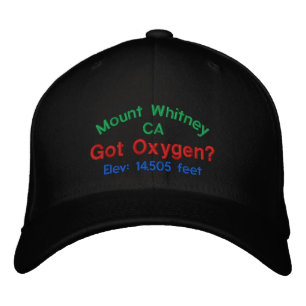 Brodée Casquette d'élévation du mont Whitney en Californi