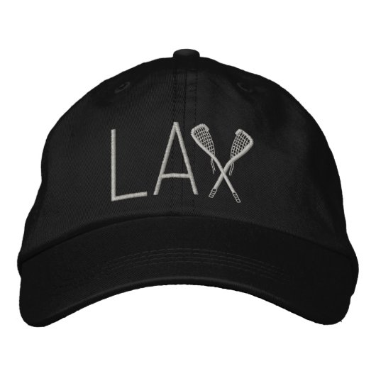 Brodée Casquette des bâtonnets de crosse brodés Lacrosse (Devant)