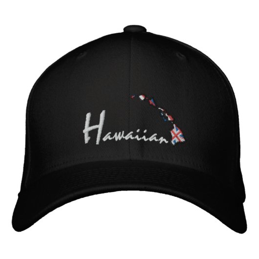 Brodée Casquette des îles Hawaii Noir (Devant)