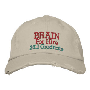 Brodée Casquette diplômé - Cerveau à l'embauche!
