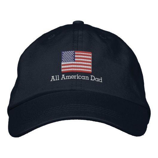 Brodée Casquette du drapeau papa américain (Devant)