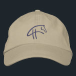 Brodée Casquette du logo Hamell Horse<br><div class="desc">Logo d'élevage de chevaux pour le casquette</div>