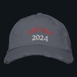 BRODÉE CASQUETTE EMBROIDEUR TRUMP 2024<br><div class="desc">TRUMP 2024 Détresse Chino Twill Casquette. Donald Trump en 2024 ! Soutenez le président ! Lutte,  combat,  combat !</div>