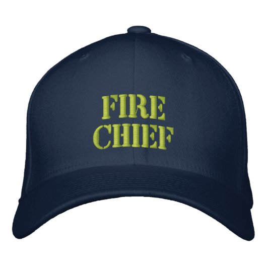 Brodée Casquette en chef des incendies (Devant)