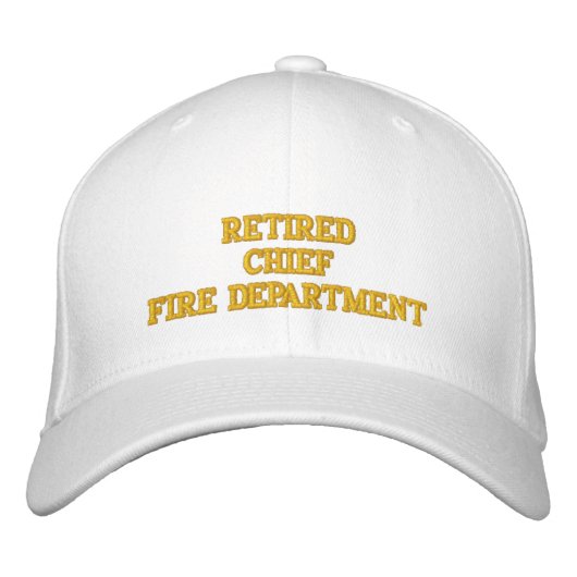 Brodée Casquette en chef des pompiers retraités (Devant)