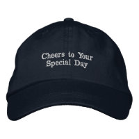 Casquette en coton marine avec "À votre journée sp