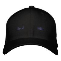 Casquette en laine noire imprimée Royal King - Cha