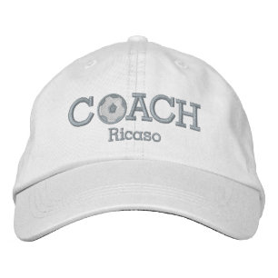 Brodée Casquette entraîneur de football personnalisé