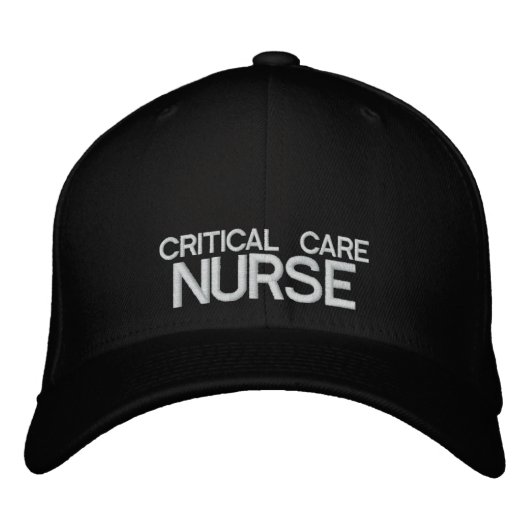 Brodée Casquette Flexfit de l'infirmière en soins critiqu (Devant)