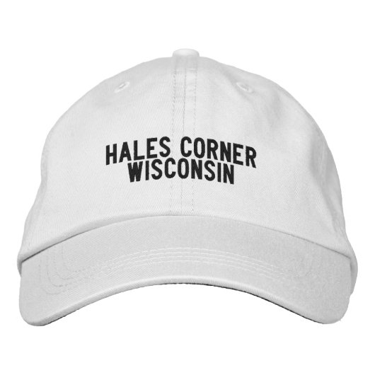 Brodée Casquette Hales Corner Wisconsin (Devant)