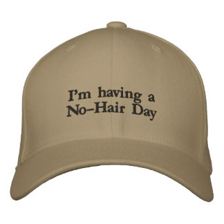 Brodée casquette : J'ai une journée sans cheveux