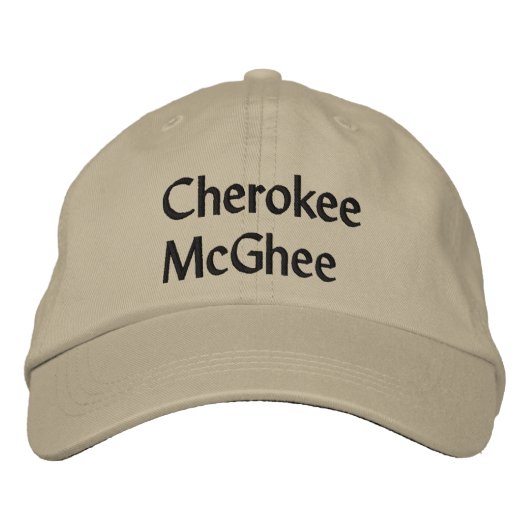 Brodée Casquette léger CherokeeMcGhee (Devant)
