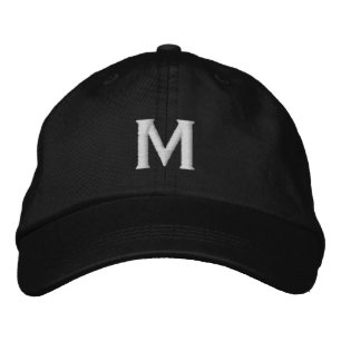 Brodée Casquette M Monogramme Élégant Simple et Personnal