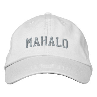 Brodée CASQUETTE MAHALO (blanc avec rose)