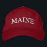 Brodée CASQUETTE MAINE de la collection MaineBen<br><div class="desc">Red Hot Maine Casquette avec Broderie Lettering ! de la collection MaineBen</div>