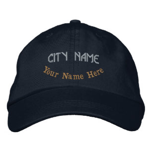 Brodée Casquette Navy personnalisée au nom de la ville cl