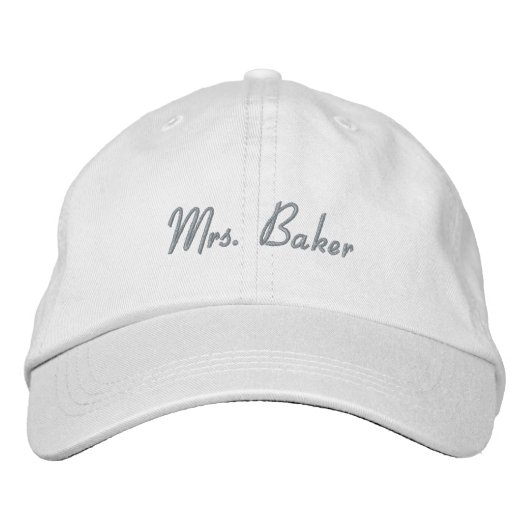 Brodée Casquette nuptial personnalisable (Devant)