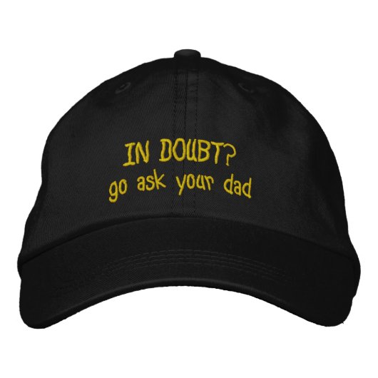 Brodée Casquette papa brodé personnalisé - Casquette text (Devant)