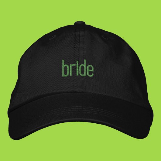 Brodée Casquette Papa Fille Verte Été Broderie Mariée