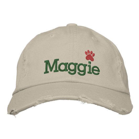 Brodée Casquette Pawprint par SRF (Devant)