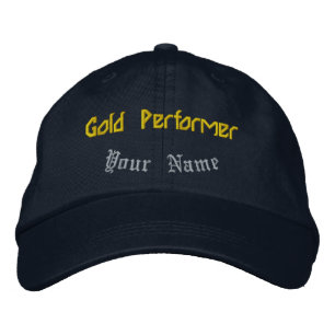 Brodée Casquette personnalisée Navy Gold Performer pour c
