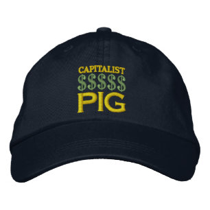 BRODÉE CASQUETTE PIG CAPITALISTE