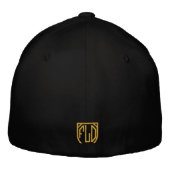 Brodée Casquette pliant noir et or (Dos)