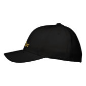 Brodée Casquette pliant noir et or (Gauche)