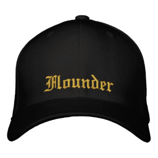 Brodée Casquette pliant noir et or