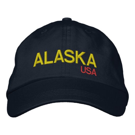 Brodée Casquette réglable Alaska USA (Devant)
