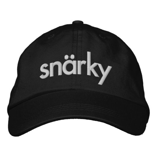 Brodée Casquette réglable brodé Snarky (Devant)