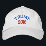 Brodée CASQUETTE réglable de base TRUMP 2016<br><div class="desc">TRUMP 2016 CASQUETTE RÉGLABLE DE BASE (BLANC). TRUMP POUR LE PRÉSIDENT !</div>