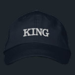 Brodée Casquette réglable de marine avec audacieux KING<br><div class="desc">Faites une déclaration avec le Casquette ajustable personnalisé KING Text. La couleur marine vibrante et la broderie "KING" audacieuse créent un look exceptionnel, tandis que la sangle réglable offre un ajustement parfait pour tous les porteurs. Idéal pour le style quotidien, il est à la fois pratique et à la mode....</div>