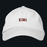 Brodée Casquette réglable élégant avec Gras King Texte im<br><div class="desc">Casquette réglable confortable avec texte "King" audacieux,  offrant un look élégant et moderne.</div>