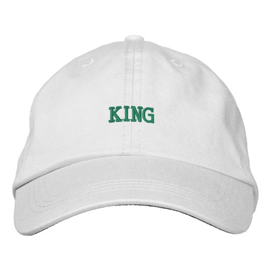 Brodée Casquette réglable élégante avec impression Roi (Devant)
