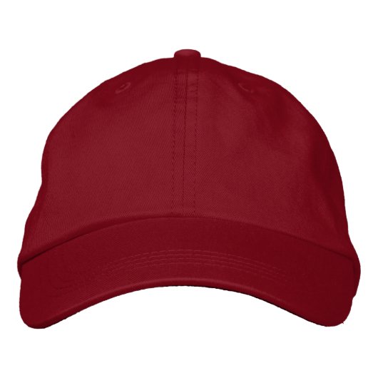 Brodée Casquette réglable en rouge (Devant)