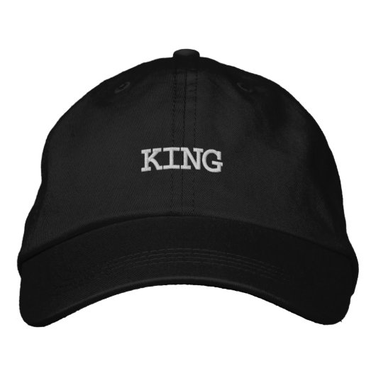 Brodée Casquette réglable noire royale avec impression él (Devant)