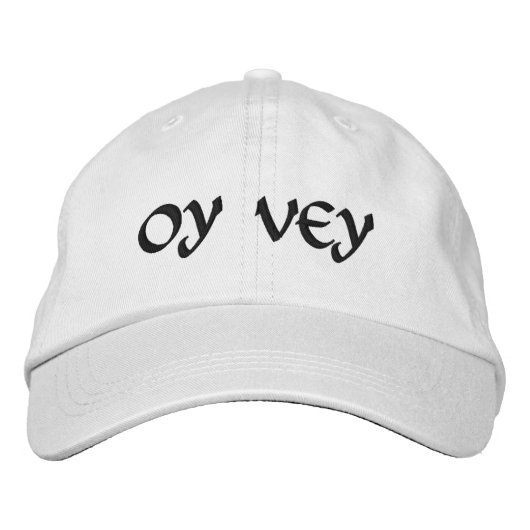 Brodée Casquette réglable personnalisé - OY VEY (Devant)