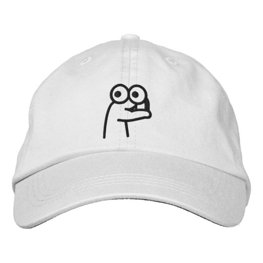 Brodée Casquette réglable pour marionnettes à main (Devant)