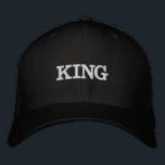 Brodée Casquette Roi<br><div class="desc">Agis comme un roi et est propriétaire du jour. Pensez à bien traiter votre reine !</div>