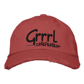 Brodée Casquette rouge de profil bas de Grrrl