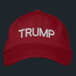 Brodée CASQUETTE rouge réglable TRUMP<br><div class="desc">Rendre sa grandeur à l'Amérique en portant ce casquette "TRUMP" audacieux.</div>