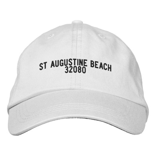 Brodée Casquette Saint Augustine Beach Floride (Devant)