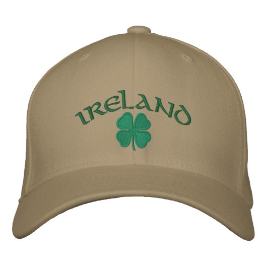 Brodée Casquette Shamrock irlandais (Devant)