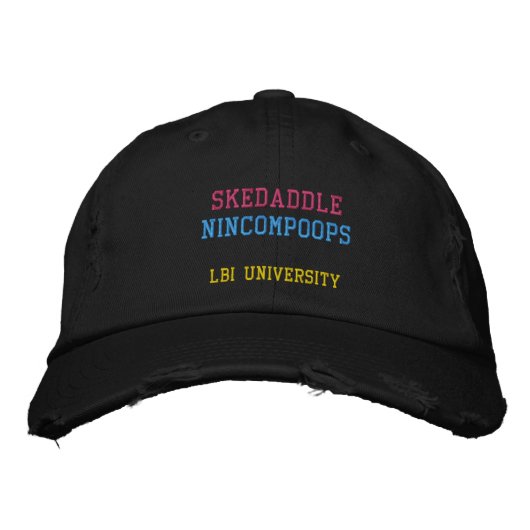 Brodée Casquette SKEDADDLE NINCOMPOOPS (Devant)