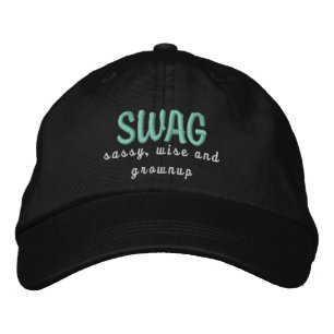 Brodée CASQUETTE SWAG en noir