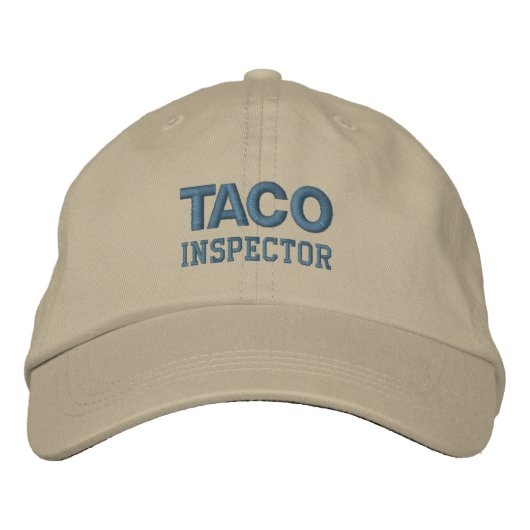 Brodée CASQUETTE TACO INSPECTOR (monotone) (Devant)