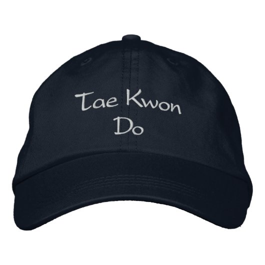 Brodée Casquette Tae Kwon Do (Devant)