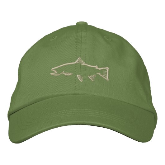Brodée Casquette Tracker Trout - Olive (Devant)